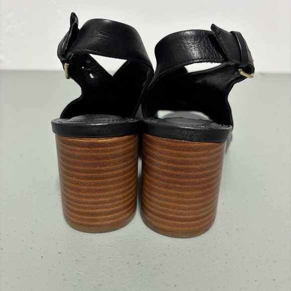 Dune London Black Leather Ignus Sandals Heels Women's 5 UK/ 38 EU/ 7-7.5 US - Picture 7 of 13